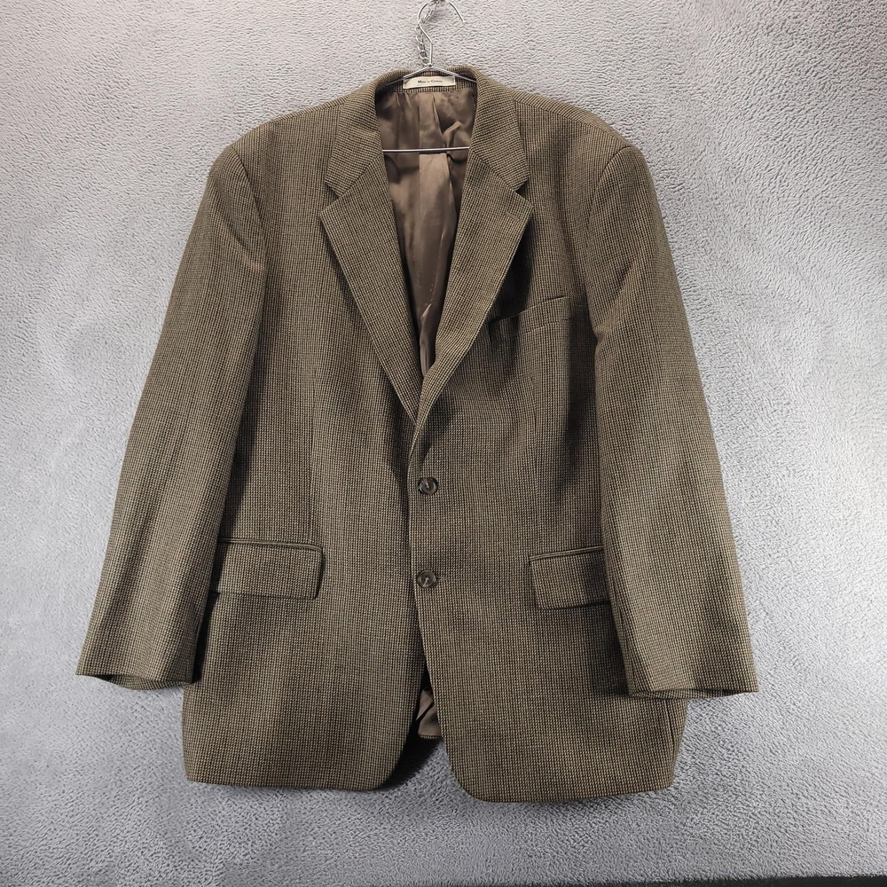 Ralph Lauren Sport Coat Mens 46 Brown Polo University Club Check Tweed Blazer